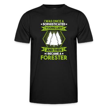 Forester Forestry Forester Forest workers Forest - Men's Functional T-Shirt - black - Front - AI Model Male 178 dark (178cm)