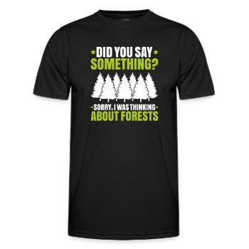 Forester Forestry Forester Forest workers Forest - Men's Functional T-Shirt - black - Front - AI Model Male 178 dark (178cm)