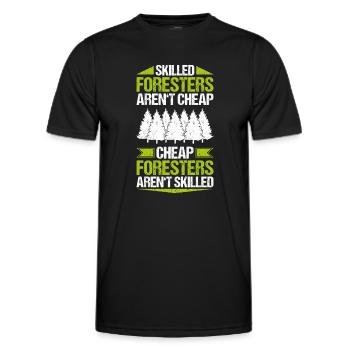 Forestier Forestier Forestier Travailleurs forestiers Forêt - T-shirt sport Homme - noir - Devant - AI Model Male 178 dark (178cm)
