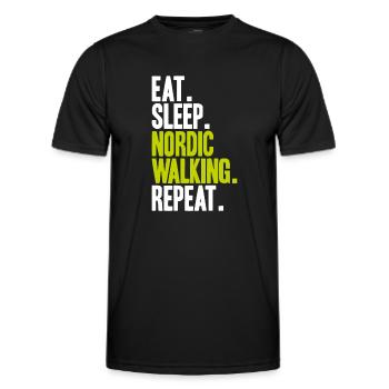 Nordic Walking Nordic Walker Nordic Walken - Men's Functional T-Shirt - black - Front - AI Model Male 178 dark (178cm)