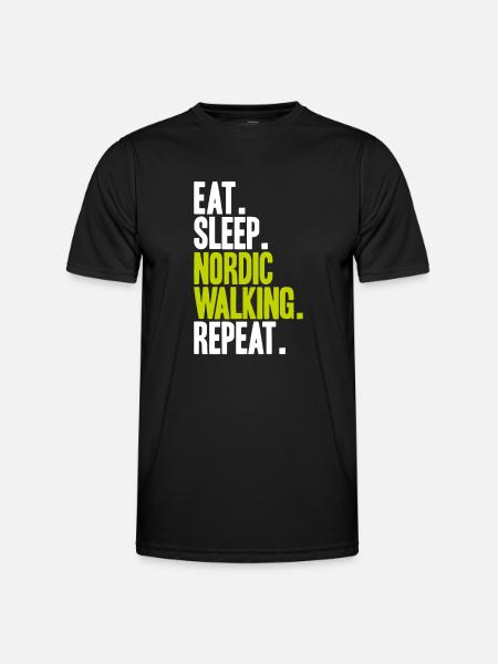 Nordic Walking Nordic Walker Nordic Walken - Men's Functional T-Shirt - black