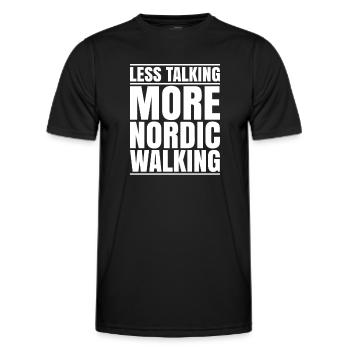 Nordic Walking Nordic Walker Nordic Walken - Men's Functional T-Shirt - black - Front - AI Model Male 178 dark (178cm)