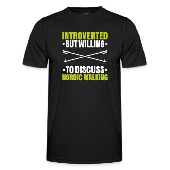 Nordic Walking Nordic Walker Nordic Walken - Men's Functional T-Shirt - black - Front - AI Model Male 178 dark (178cm)