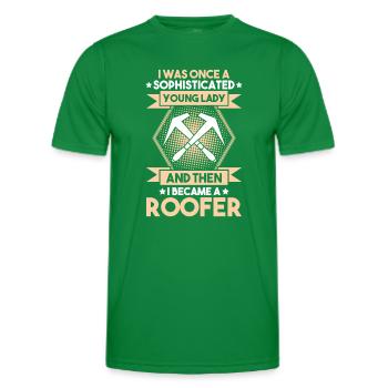 Dachdecker Dachdeckerei Dachdecken Roofer Roofing - Männer Funktions-T-Shirt - Kelly Green - Vorne - AI Model Male 178 dark (178cm)