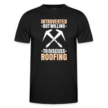 Roofer Roofing Roofing Roofing Roofers Roofing - Men's Functional T-Shirt - black - Front - AI Model Male 178 dark (178cm)