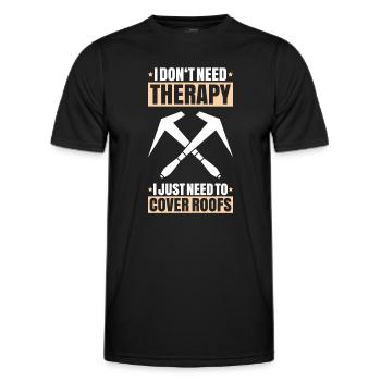 Roofer Roofing Roofing Roofing Roofers Roofing - Men's Functional T-Shirt - black - Front - AI Model Male 178 dark (178cm)