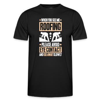 Roofer Roofing Roofing Roofing Roofers Roofing - Men's Functional T-Shirt - black - Front - AI Model Male 178 dark (178cm)