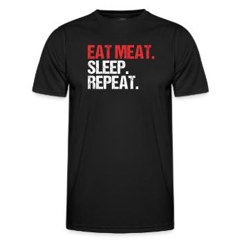 Carnivore Diät Carnivore Ernährung Carnivore Diet - T-shirt sport Homme - noir - Devant - AI Model Male 178 dark (178cm)