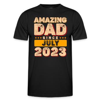 Toller Papa seit Juli 2023 - Männer Funktions-T-Shirt - Schwarz - Vorne - AI Model Male 178 dark (178cm)