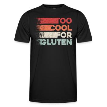 Too Cool For Gluten - Funny Celiac Design - Men's Functional T-Shirt - black - Front - AI Model Male 178 dark (178cm)