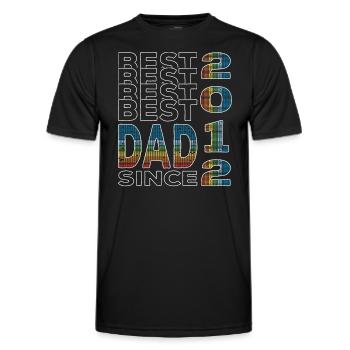 Best dad in the world since 2012 Father's Day Birthday - Men's Functional T-Shirt - black - Front - AI Model Male 178 dark (178cm)