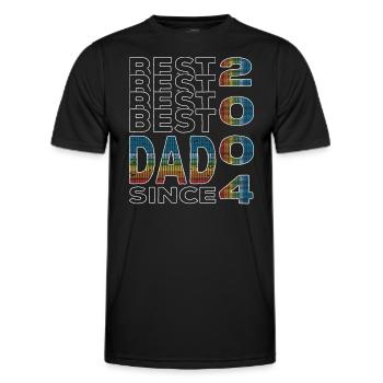 Bester Papa der Welt seit 2004 Vatertag Geburtstag - Männer Funktions-T-Shirt - Schwarz - Vorne - AI Model Male 178 dark (178cm)