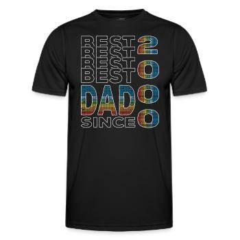 Bester Papa der Welt seit 2000 Vatertag - Männer Funktions-T-Shirt - Schwarz - Vorne - AI Model Male 178 dark (178cm)