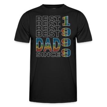 Bester Papa der Welt seit 1999 Vatertag - Männer Funktions-T-Shirt - Schwarz - Vorne - AI Model Male 178 dark (178cm)