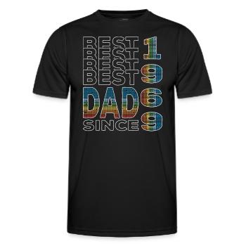 Bester Papa der Welt seit 1969 Vatertag Geburtstag - Männer Funktions-T-Shirt - Schwarz - Vorne - AI Model Male 178 dark (178cm)