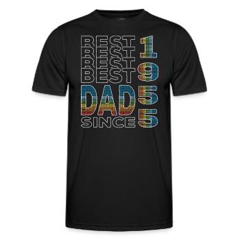 Bester Papa der Welt seit 1955 Vatertag - Männer Funktions-T-Shirt - Schwarz - Vorne - AI Model Male 178 dark (178cm)