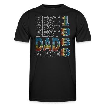 Bester Papa der Welt seit 1966 Vatertag - Männer Funktions-T-Shirt - Schwarz - Vorne - AI Model Male 178 dark (178cm)