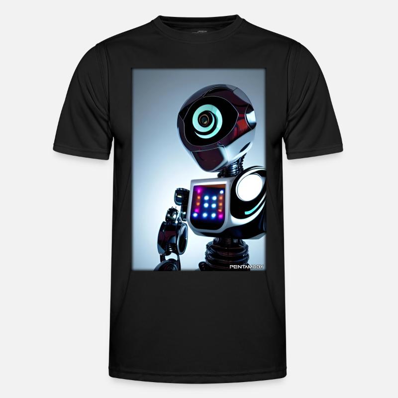 Robot Future Technology Science Android - Men's Functional T-Shirt - black