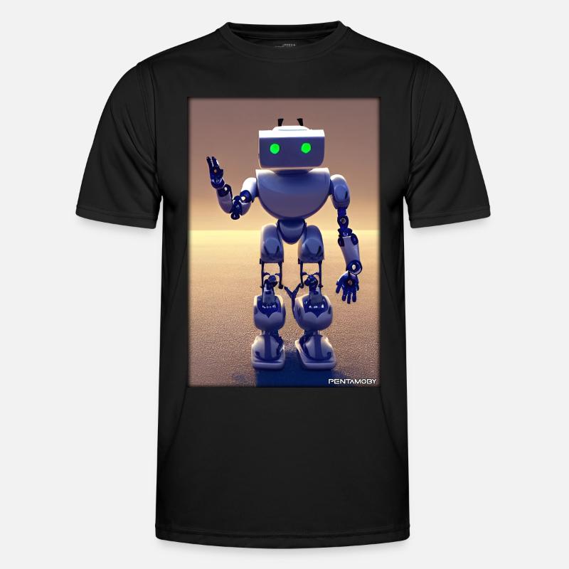 Roboter Zukunft Technik Wissenschaft Android Männer Funktions-T-Shirt