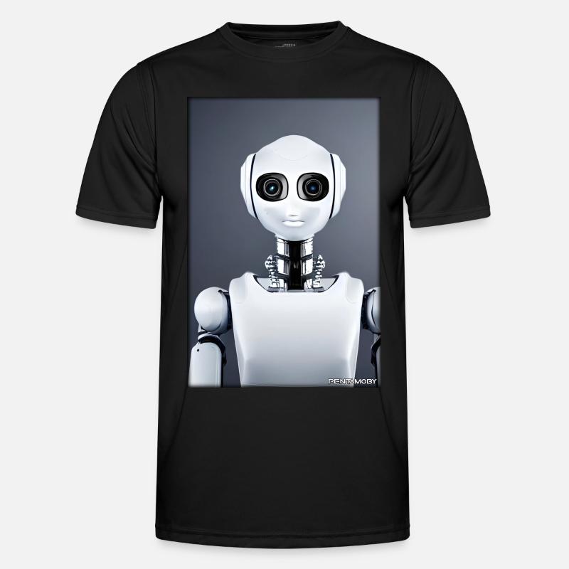 Roboter Zukunft Technik Wissenschaft Android Männer Funktions-T-Shirt
