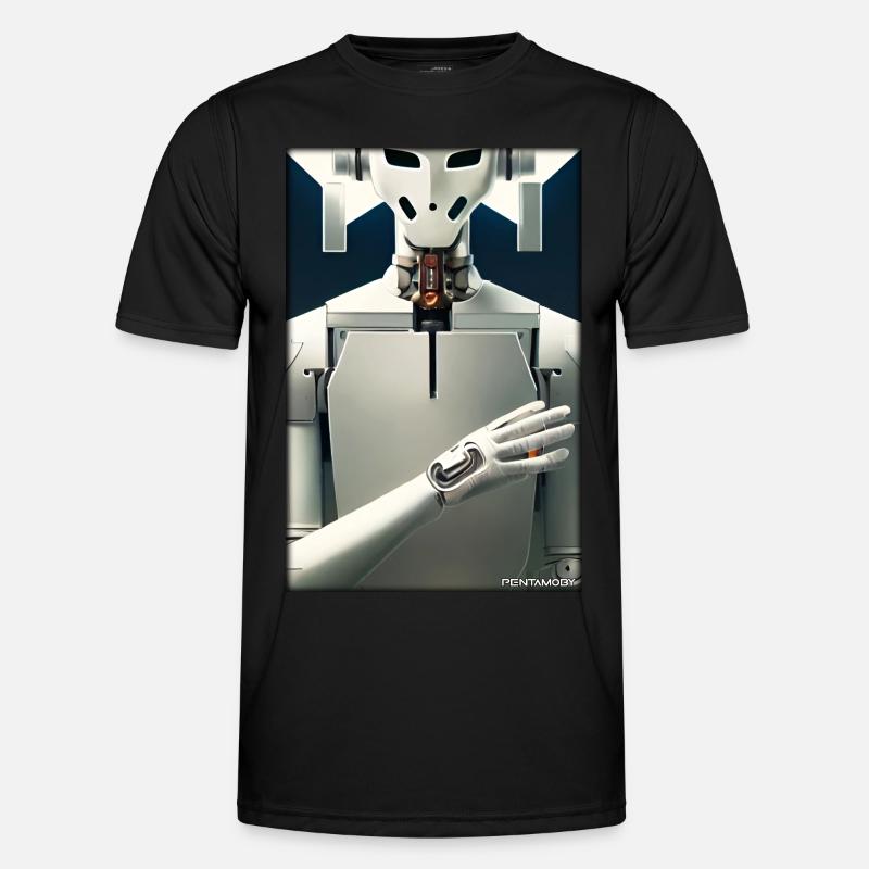 Robot Future Technology Science Android - Men's Functional T-Shirt - black