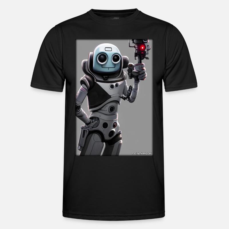 Robot Future Technology Science Android - Men's Functional T-Shirt - black