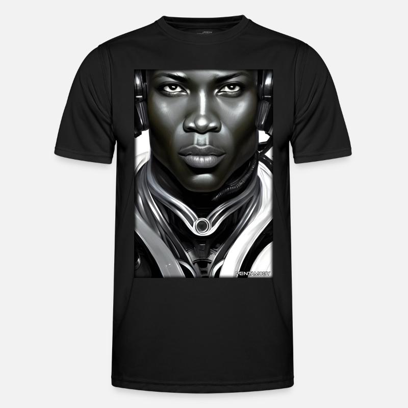Cyborg Man Future Sci-Fi Machine Technology T-shirt sport Homme