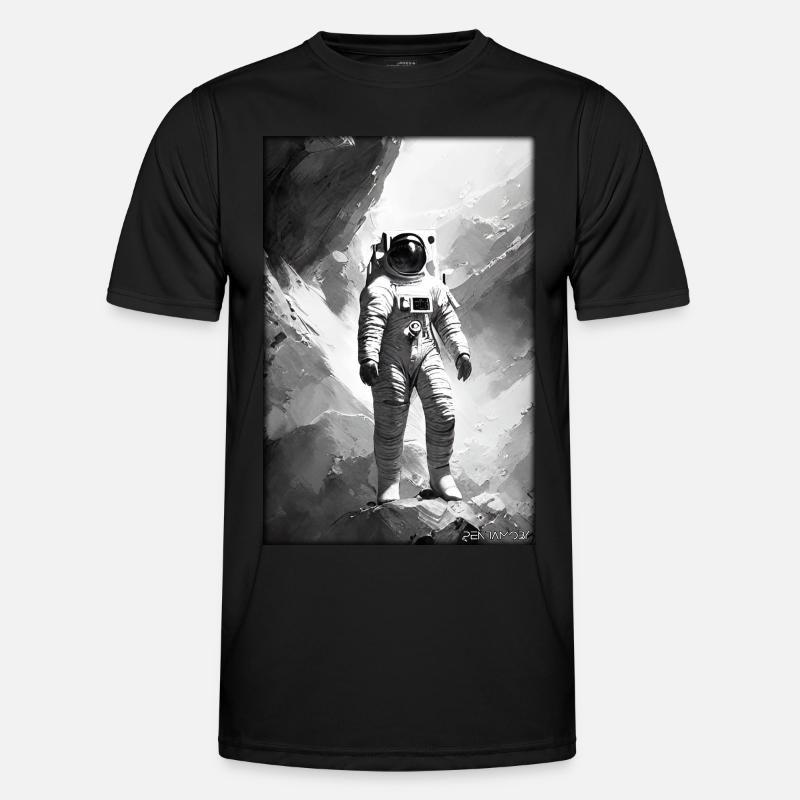 Astronaut Zukunft Sci-Fi Technik Männer Funktions-T-Shirt