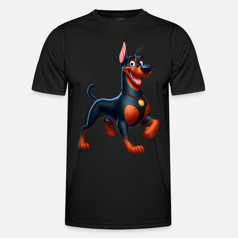 Dobermann 4 - Männer Funktions-T-Shirt - Schwarz
