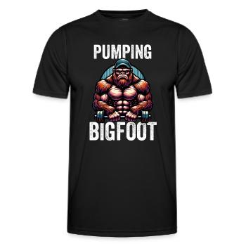 Pomper le Bigfoot - T-shirt sport Homme - noir - Devant - AI Model Male 178 dark (178cm)