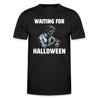 En attendant Halloween - T-shirt sport Homme - noir - Devant - AI Model Male 178 dark (178cm)