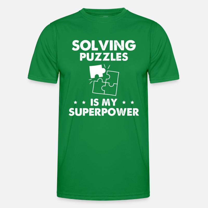 Solving Puzzles Is My Superpower Männer Funktions-T-Shirt