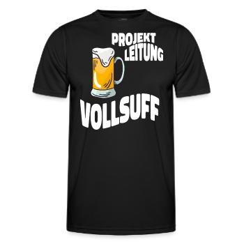 Projektleitung Vollsuff Vatertag Männerabend - Männer Funktions-T-Shirt - Schwarz - Vorne - AI Model Male 178 dark (178cm)
