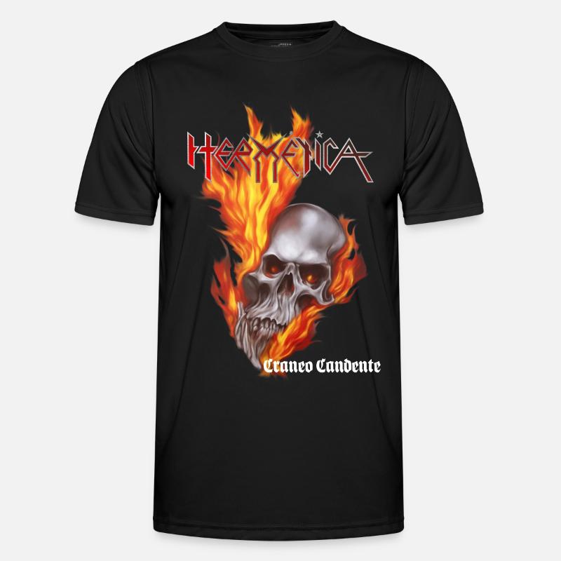 Hermetisch heißer Schädel Männer Funktions-T-Shirt