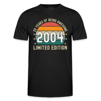 20 Years Of Being Awesome - 20 Jähriger Geburtstag - Männer Funktions-T-Shirt - Schwarz - Vorne - AI Model Male 178 dark (178cm)