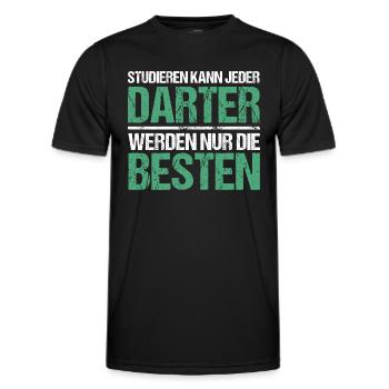 Tout le monde peut étudier - Darter Edition - T-shirt sport Homme - noir - Devant - AI Model Male 178 dark (178cm)