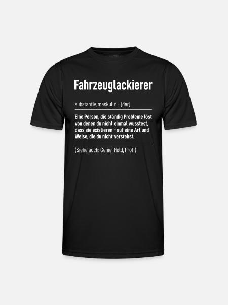 Fahrzeuglackierer - Männer Funktions-T-Shirt - Schwarz