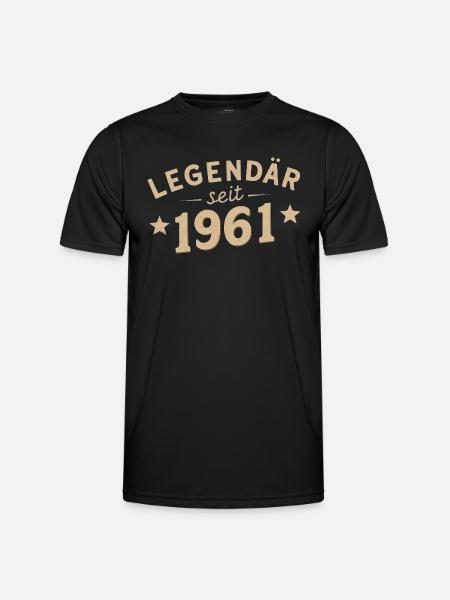 Legendär Seit 1961 - Männer Funktions-T-Shirt - Schwarz