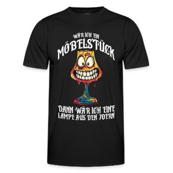 Wär ich ein Möbelstück wär ich eine Lampe aus... - Männer Funktions-T-Shirt - Schwarz - Vorne - AI Model Male 178 dark (178cm)