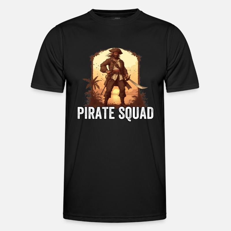 Pirate Squad - Pirate Design - Men's Functional T-Shirt - black
