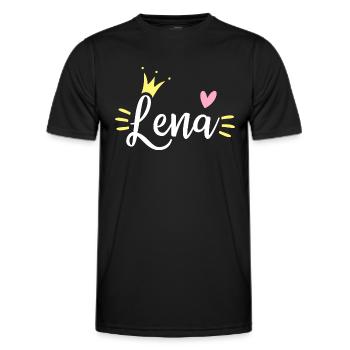 Lena Nom Couronne - T-shirt sport Homme - noir - Devant - AI Model Male 178 dark (178cm)