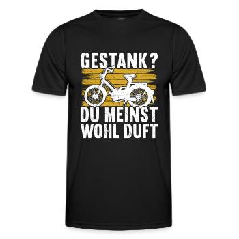 Mofa Mofas Moped Zweirad Mofafahrer Rollerfahrer - Männer Funktions-T-Shirt - Schwarz - Vorne - AI Model Male 178 dark (178cm)