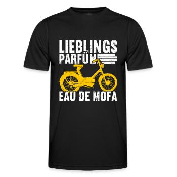 Mofa Mofas Moped Zweirad Mofafahrer Rollerfahrer - Männer Funktions-T-Shirt - Schwarz - Vorne - AI Model Male 178 dark (178cm)