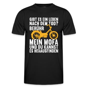 Mofa Mofas Moped Zweirad Mofafahrer Rollerfahrer - Männer Funktions-T-Shirt - Schwarz - Vorne - AI Model Male 178 dark (178cm)