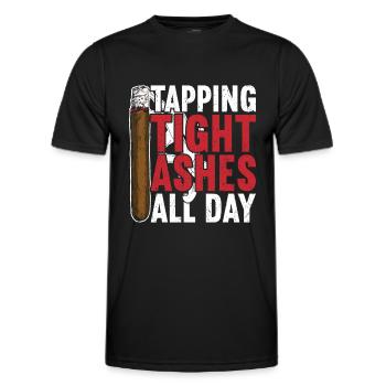 Cigar Smoker Cigars - Men's Functional T-Shirt - black - Front - AI Model Male 178 dark (178cm)
