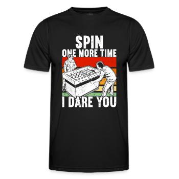 Tischfußball - Männer Funktions-T-Shirt - Schwarz - Vorne - AI Model Male 178 dark (178cm)