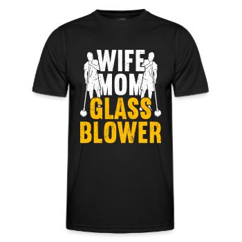 Souffleur de verre soufflant de verre - T-shirt sport Homme - noir - Devant - AI Model Male 178 dark (178cm)