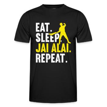 Jai Alai - Men's Functional T-Shirt - black - Front - AI Model Male 178 dark (178cm)