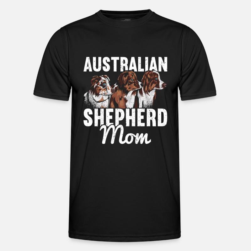 Australischer Schäferhund - Männer Funktions-T-Shirt - Schwarz