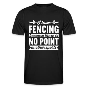 Fechter Fechter - Männer Funktions-T-Shirt - Schwarz - Vorne - AI Model Male 178 dark (178cm)